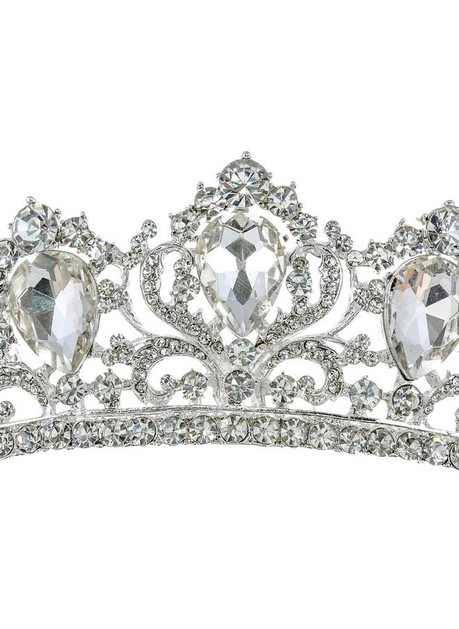SAMKY Bride'S Crystal Wedding Tiara Crown Bridal Rhinestone Headpiece Hair Accessories  - Image 3