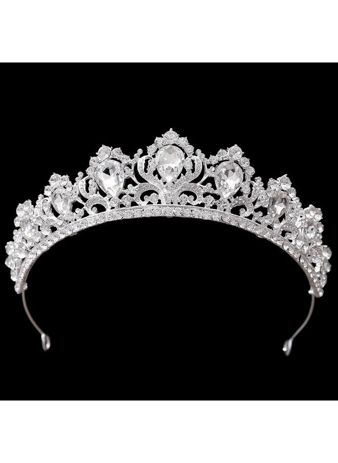 SAMKY Bride'S Crystal Wedding Tiara Crown Bridal Rhinestone Headpiece Hair Accessories  - Image 4