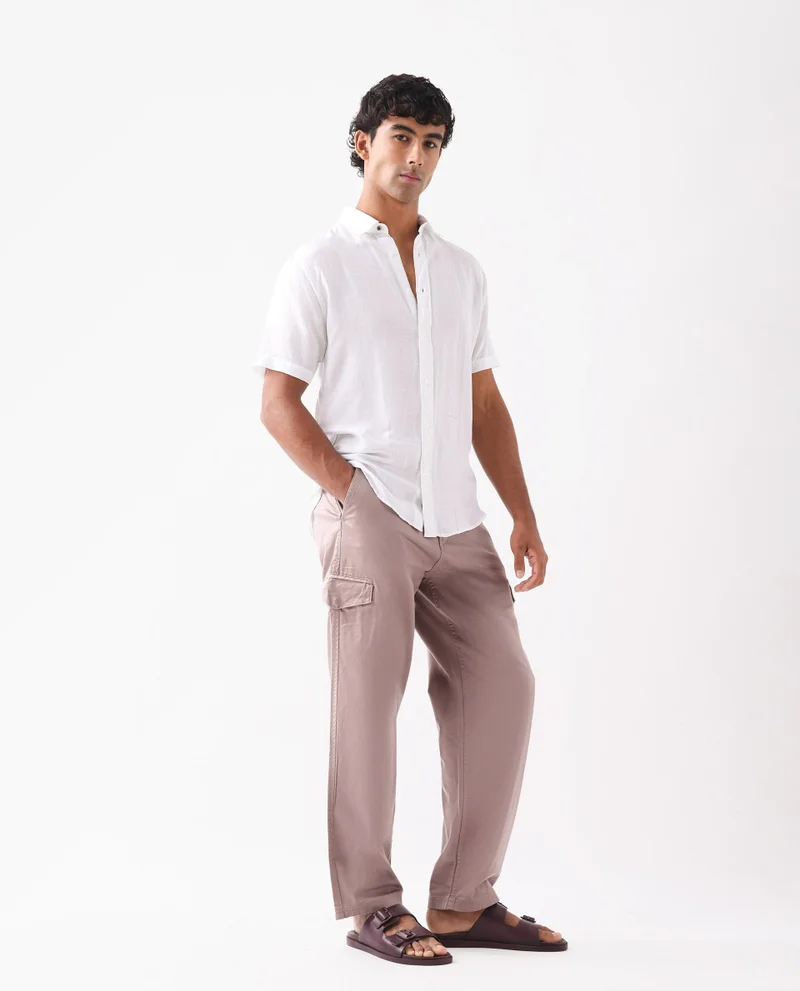 Rare Rabbit Men's Regular Fit Cargo Trouser