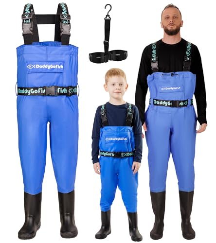 DaddyGoFish Chest Waders for Kids and Adults Fishing and Hunting Waders with a Pocket and a Wader Hanger - Image 1