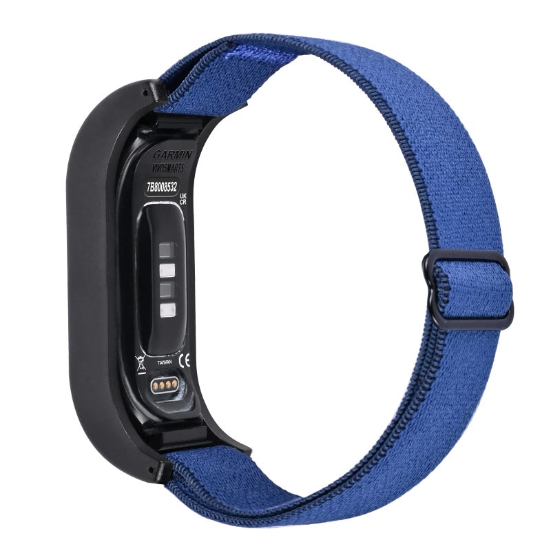 سي2دي جوي نطاقات نايلون مرنة C2D C2D متوافقة مع Garmin Vivosmart 5 فرق استبدال Tracker مع الأزرق في حالة وميد. - Image 1
