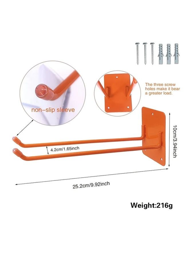 4Pack Wall Mounted Metal Tool Organizer Rack Durable Black Finish Space Saving Design - Image 5