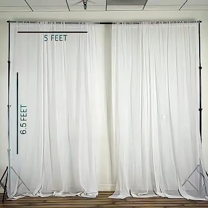ArtRIght Decoration Tulle White net Curtain Cloth 2 Items Canopy Combo - Image 2