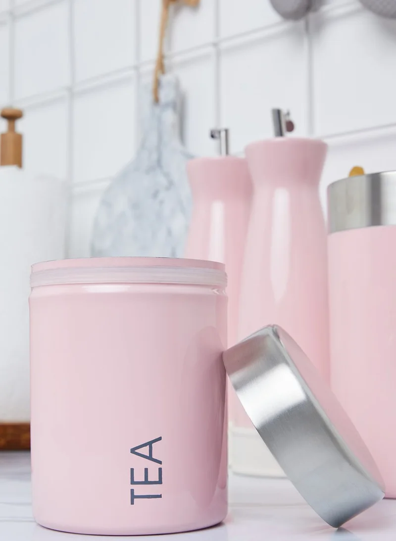 Premier Liberty Enamel Pink Tea Canister