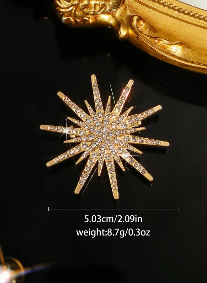 Take Two Sea Urchin Shaped Rhinestone Embellished Brooch