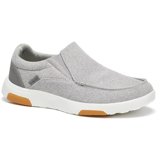 OrthoComfoot Men's Orthopedic Comfortable Walking Shoes for High Arch, Orthotic Slip-On Sneakers for Ankle Pain, Lightweight Outdoor Shoes for Hanging Out Grey Size 9 - Image 1
