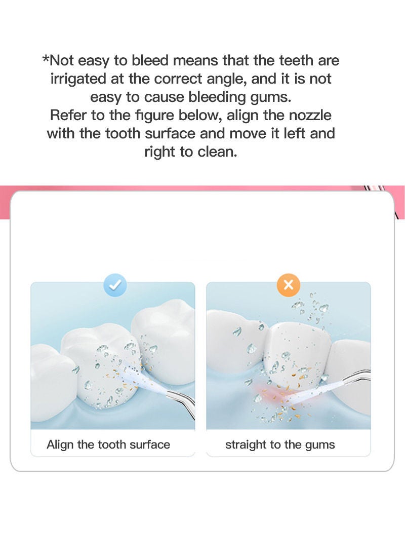 Sharpdo Water Flossing Dental Oral Irrigator-200ml Portable and Rechargeable IPX5 Waterproof manyModes Water Cordless Flosser Teeth Cleaner for Travel & Family - Image 5