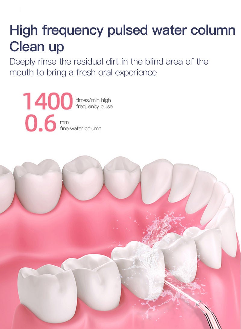 Sharpdo Water Flossing Dental Oral Irrigator-200ml Portable and Rechargeable IPX5 Waterproof manyModes Water Cordless Flosser Teeth Cleaner for Travel & Family - Image 4