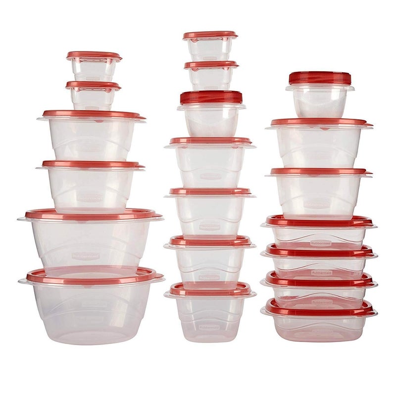 Rubbermaid TakeAlongs Assorted Food Storage Containers, Tint Chili, 40-Piece Set - Image 1