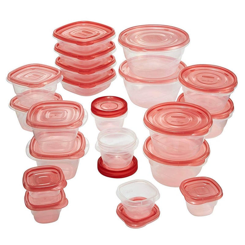 Rubbermaid TakeAlongs Assorted Food Storage Containers, Tint Chili, 40-Piece Set - Image 2