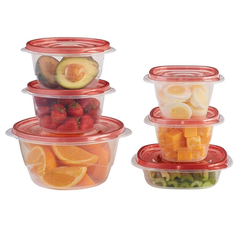 Rubbermaid TakeAlongs Assorted Food Storage Containers, Tint Chili, 40-Piece Set - Image 4