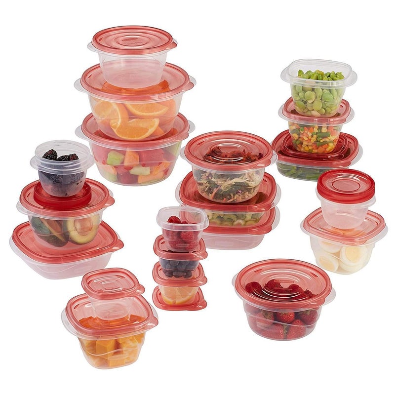 Rubbermaid TakeAlongs Assorted Food Storage Containers, Tint Chili, 40-Piece Set - Image 3