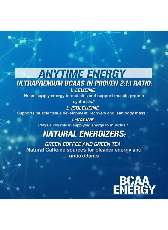 Evlution مسحوق الأحماض الأمينية EVL BCAAs - مسحوق طاقة BCAA قبل التمرين لاستعادة العضلات والنمو النحيف والقدرة على التحمل - مسحوق BCAA لإعادة الترطيب بعد التمرين مع كافيين طبيعي - توت أزرق - Image 3