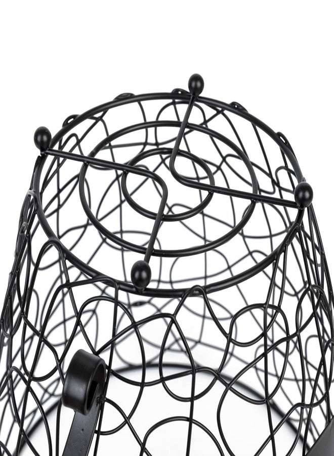 Agirlvct Coffee Pod Holder, Super Large Capacity Capsule Basket for KCup, XL Metal K Cup Storage,Coffee Bar Organizer for Kitchen Dinning Room Office Home Cafe Hotel (Black) - Image 3