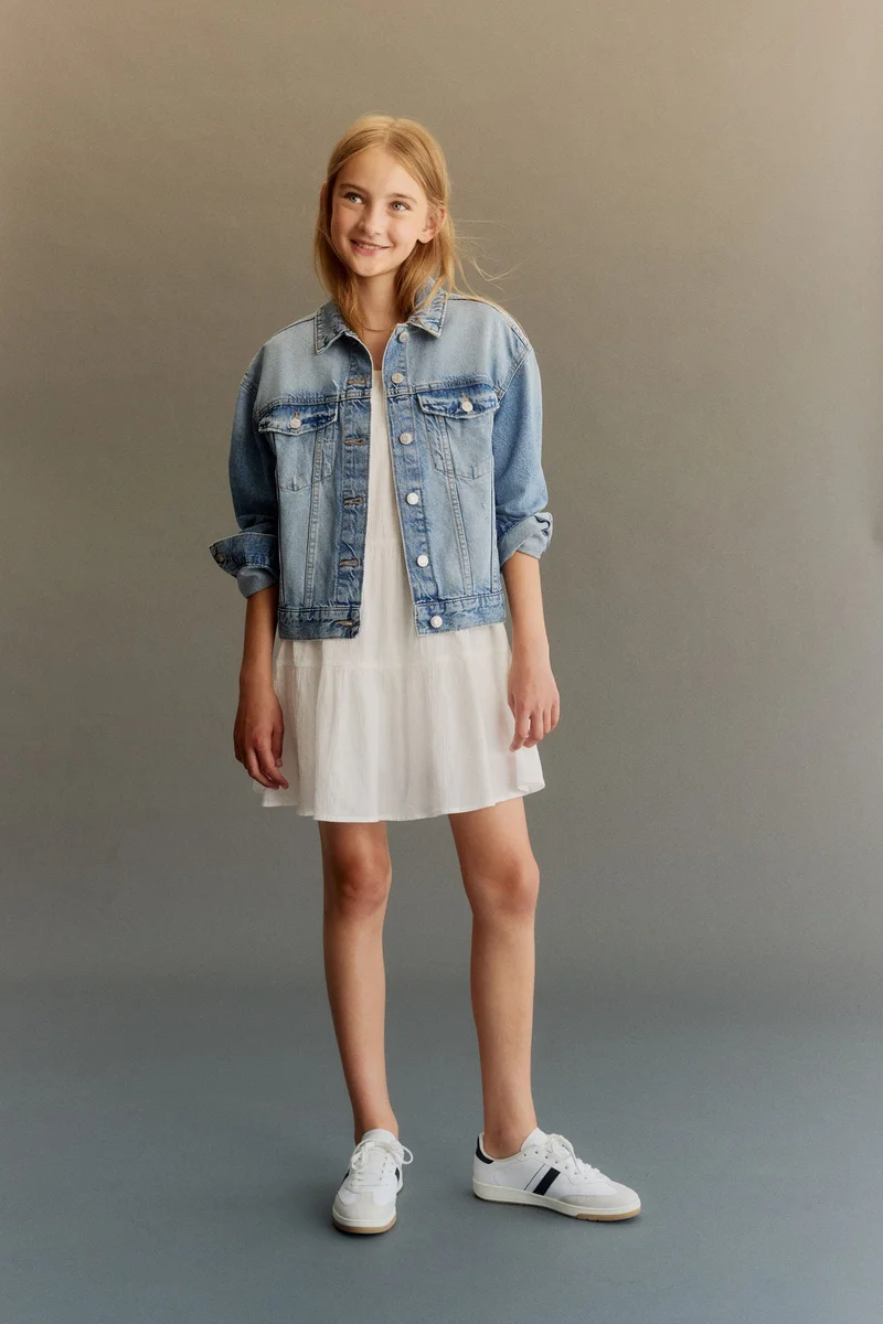 H&M Crinkled cotton dress