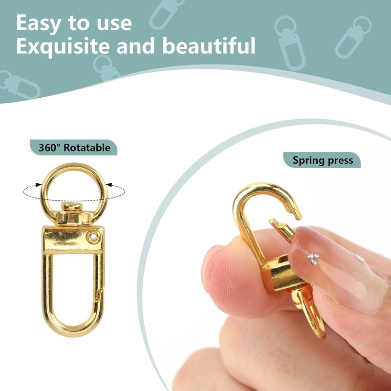 RED APPEL Metal Clasps Lobster for Handbag, Spring Ring, Purse Dog Hook, Key Chain Swivel Trigger Snap Hook DIY and Purse Making Accessories - Image 3