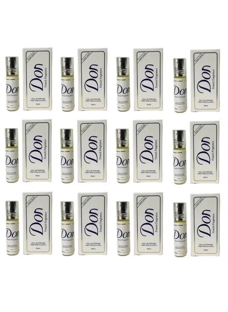 دون 12 حبه عطر دون مركز رول اون برفيوم خالي من الكحول - 6x12 مل - Image 1