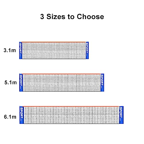 Ragyzity Badminton Pickleball Net, Polyester Badminton Net Replacement, Kids Adult Volleyball Training Net for Tennis, Volleyball, Only Tennis Net,No Include Pole (5.1m) - Image 4