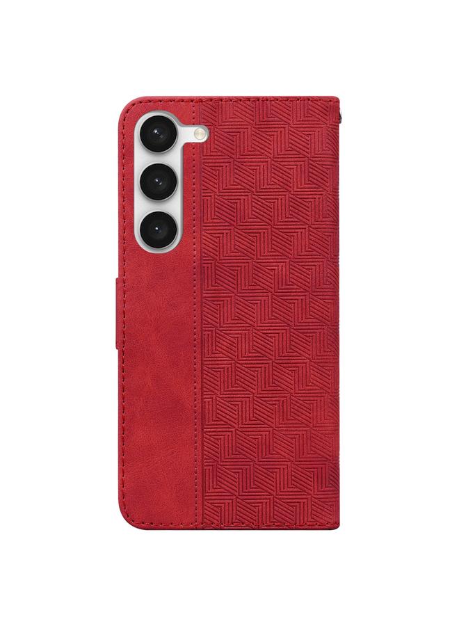 S-TOP Case For Samsung Galaxy S23 5G Geometric Embossed Flip Leather Phone Case - Image 3