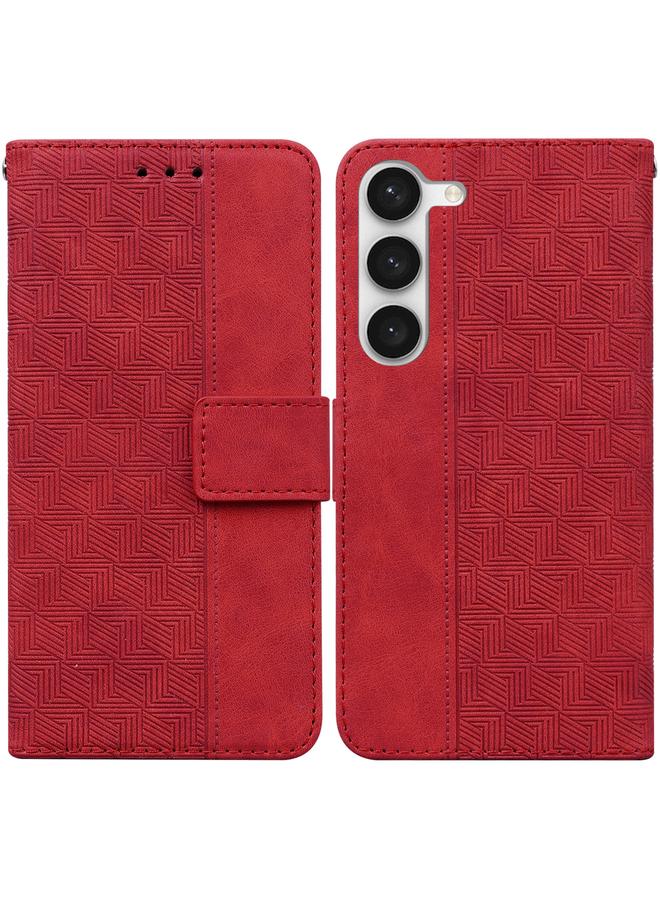 S-TOP Case For Samsung Galaxy S23 5G Geometric Embossed Flip Leather Phone Case - Image 1