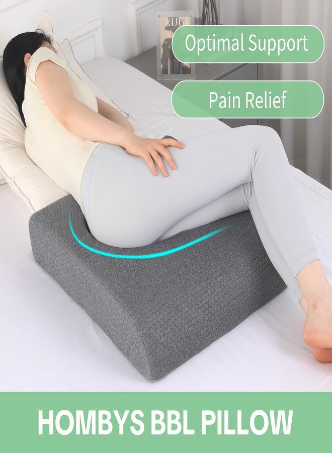 HOMBYS BBL Pillow After Surgery for Sleeping,High Density Foam Butt Pillow,Brazilian Butt Lift Pillow Post Surgery Recovery for Sleeping,BBL Chair with Hole (Gray) - Image 5