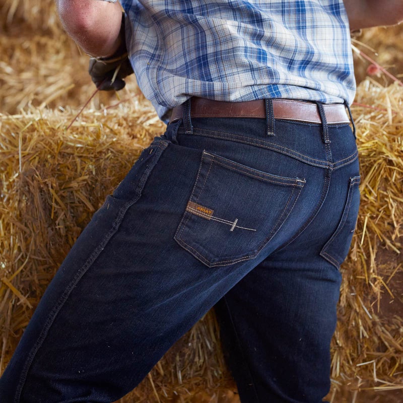 Ariat Menâ€™s Rebar M5 Straight DuraStretch Basic Stackable Straight Leg Jean - Image 2