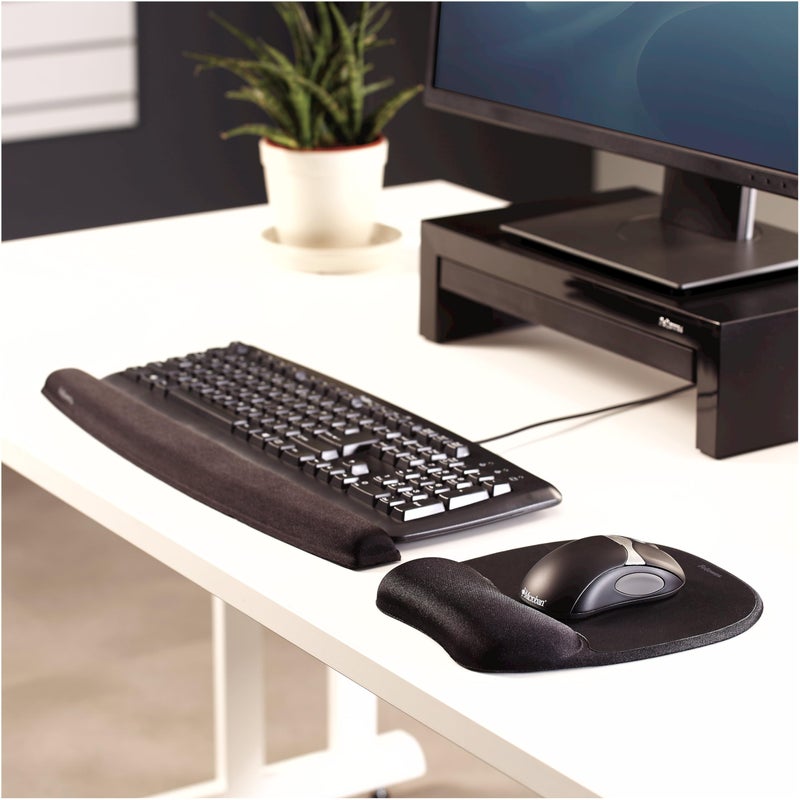 Fellowes Memory Foam Mouse Pad/Wrist Rest- Black (9176501) - Image 3