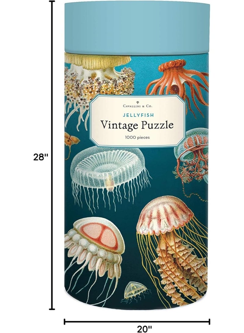 CAVANILLI & CO. Cavallini Papers & Co. Jelly Fish 1,000 Piece Puzzle, Multi - Image 3
