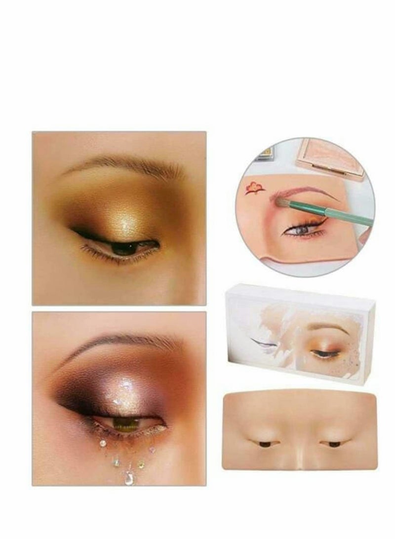 Cosmetologist Makeup Training Tool - Silicone Mannequin Face with Eyelash Extension Practice Board - Image 4