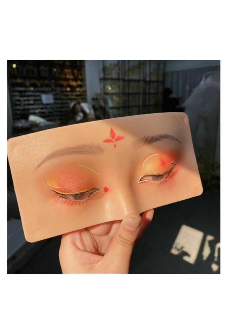 Cosmetologist Makeup Training Tool - Silicone Mannequin Face with Eyelash Extension Practice Board - Image 3