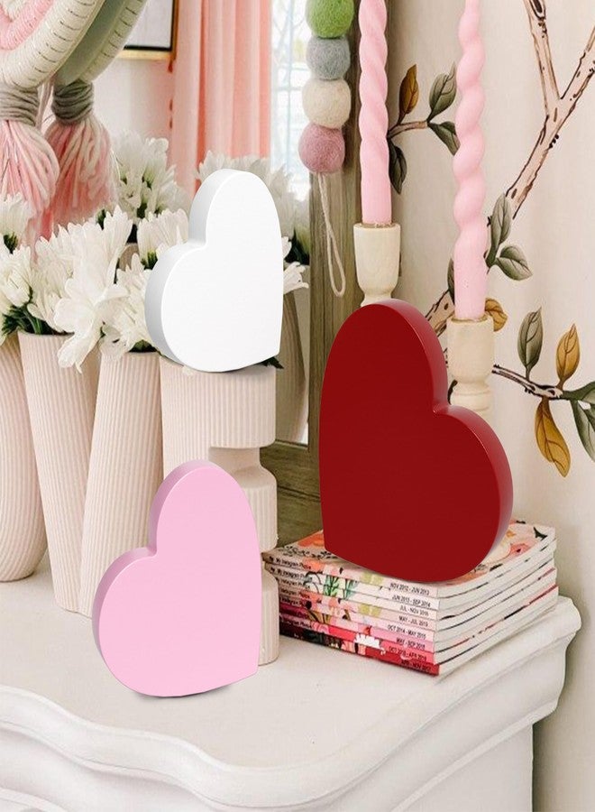 Tovwei Valentine's Day/St. Patrick's Day Decorations Tiered Tray Decor, 6 Pcs Heart and Shamrock Wooden Signs Table Decor for Home Kitchen Office - Image 5