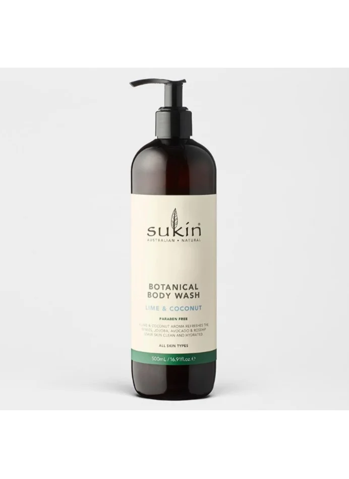 سوكين Sukin Botanical Body Wash - Lime & Coconut 500Ml