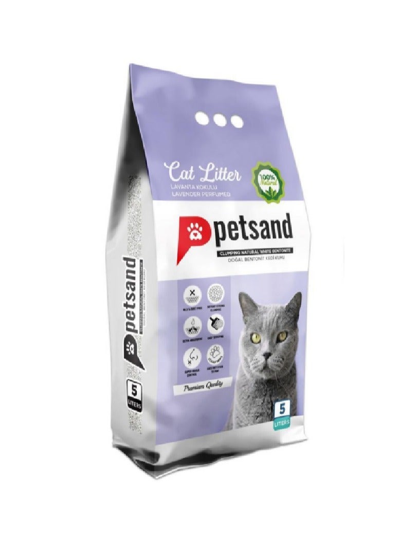 Petsand Clumping Cat Litter - Lavender 5 L