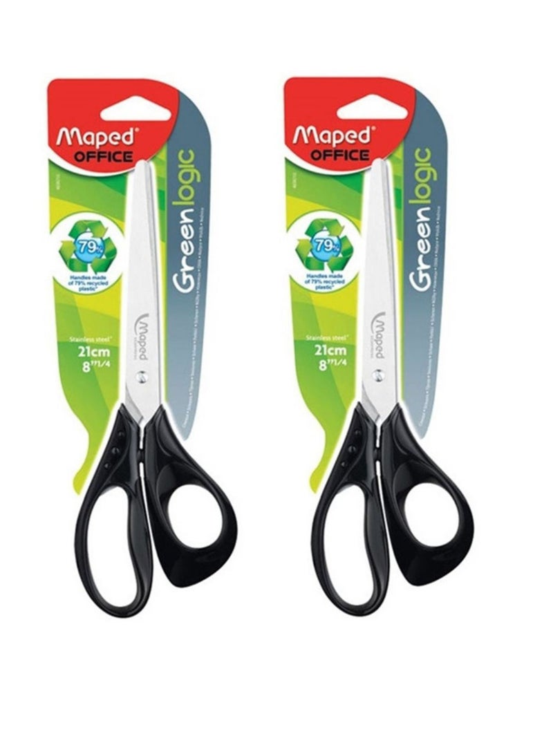 Maped 2-Piece Office Essentials Scissor 21cm Black - Image 1