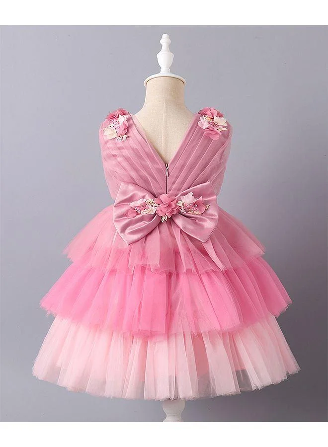 Mark & Mia Mark & Mia Floral Embellished Sleeveless Party Dress - Pink