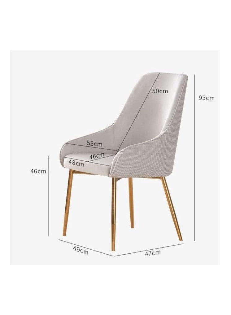 Poppins Home Poppins HOME Luxury Velvet Chair for Dining, Living Room, and Restaurants - Golden Back Handle And Legs Big Size (Blue)  - Image 2