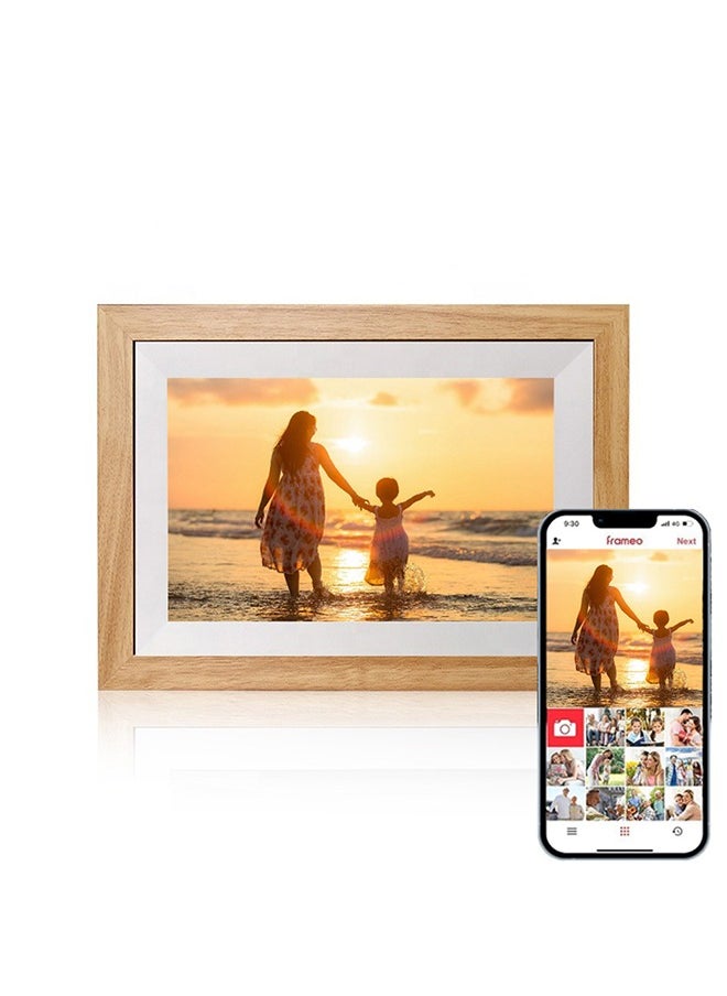شو وو إطار صور رقمي بشاشة LCD 10.1 بوصة لأثاث غرفة النوم، إطار صورة رقمي ذكي بدقة شاشة 800 * 1280، سعة كبيرة 32 جيجابايت  - Image 1