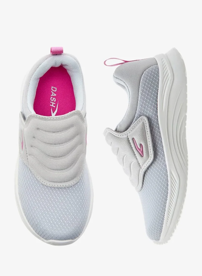 Dash Girls Textured Sneakers Hook and Loop Closure