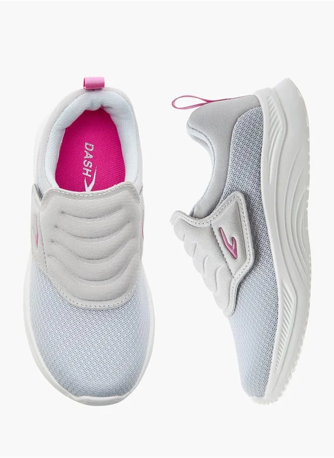 Dash Girls Textured Sneakers Hook and Loop Closure