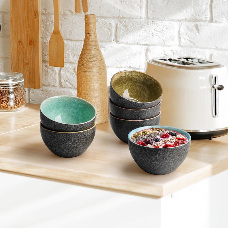 – 750 ml, Bowls Set of 6, Ceramic Bowl, Salad Bowls, Soup Bowl, Cereal Bowl, Kitchen Bowls, Rice Bowls – Microwave and Dishwasher Safe – Las Palmitas Collection - Image 3