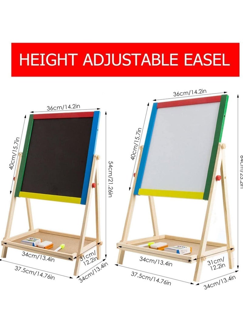 MIXDE Multifunctional Double Sided Wooden Magnetic Easel And Whiteboard For Kids - Image 4