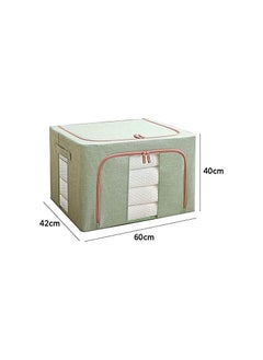 Spaceshoop Foldable Storage Box with Lids Clothes Storage Bag with Handles and Clear Window Linen Fabric Foldable Closet Organizer for Clothes Blankets Comforters  100L  - Image 3