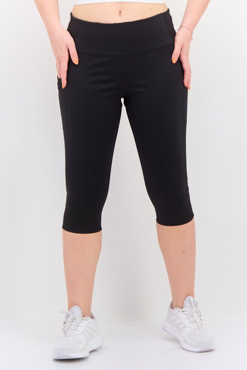 Brooks سروال رياضي نسائي 1/42 سادة قصير للتدريب، أسود - Image 1