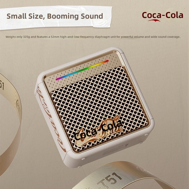Coca-Cola Wireless Bluetooth Speaker - Mini Portable Outdoor Sound with Card Slot - Image 5