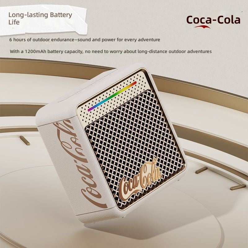 Coca-Cola Wireless Bluetooth Speaker - Mini Portable Outdoor Sound with Card Slot - Image 4