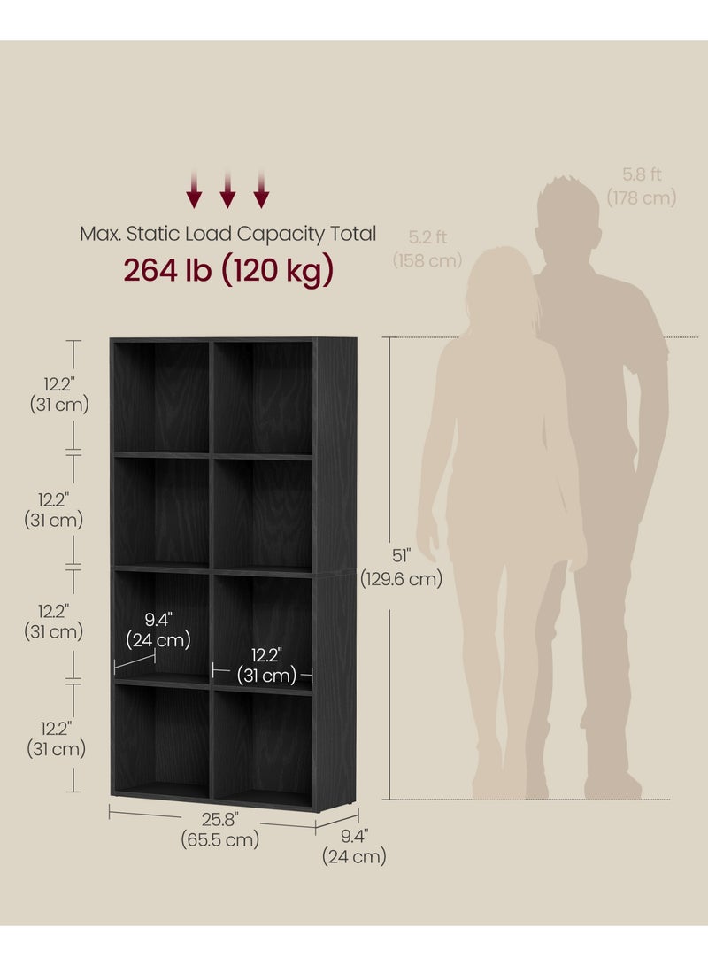 فاساجيل خزانة كتب من فازاجل بواجهة مفتوحة مكونة من 6 مكعبات، منظم تخزين من مستويين لغرفة النوم أو غرفة المعيشة أو المكتب، MDF، - Image 5