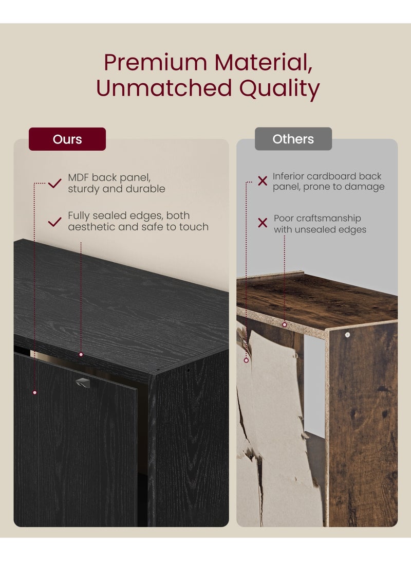 فاساجيل خزانة كتب من فازاجل بواجهة مفتوحة مكونة من 6 مكعبات، منظم تخزين من مستويين لغرفة النوم أو غرفة المعيشة أو المكتب، MDF، - Image 4