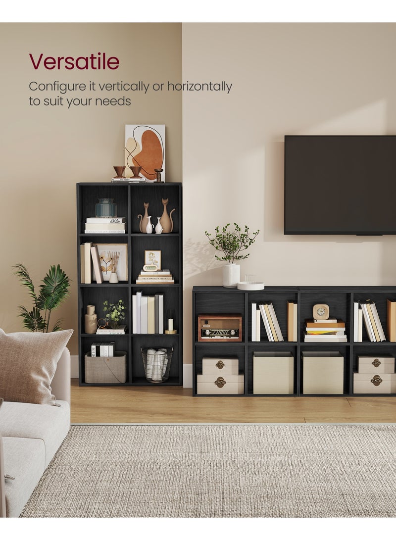 فاساجيل خزانة كتب من فازاجل بواجهة مفتوحة مكونة من 6 مكعبات، منظم تخزين من مستويين لغرفة النوم أو غرفة المعيشة أو المكتب، MDF، - Image 3