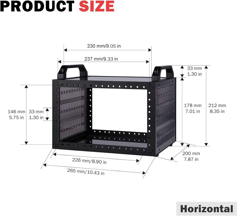 خزانة خادم مصغرة GeeekPi DeskPi RackMate TT لأجهزة الكمبيوتر الصغيرة، الشبكات، الخوادم، ومعدات الصوت والفيديو - Image 3