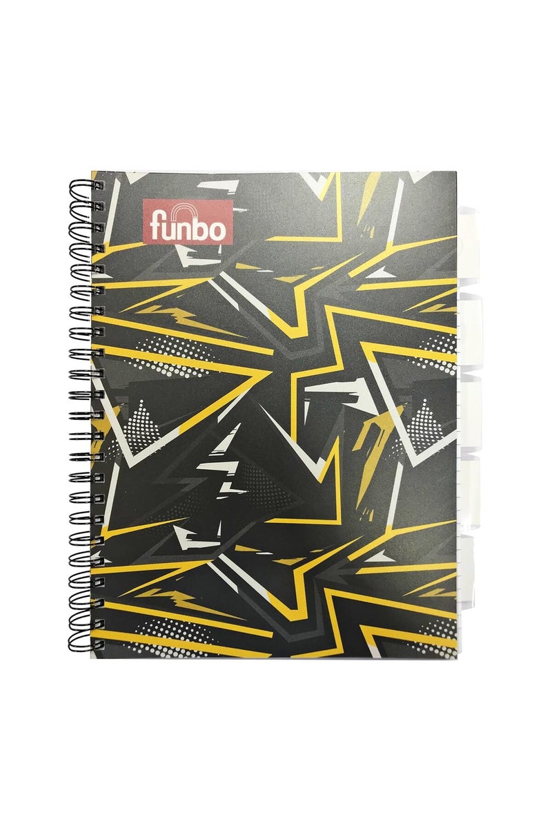 A4 Size, 150 sheets notebook with PP cover and dividers for 5 subjects